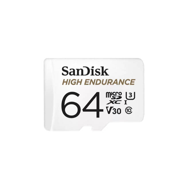 Sandisk High Endurance Micro SDXC 64GB Kart + Adapter