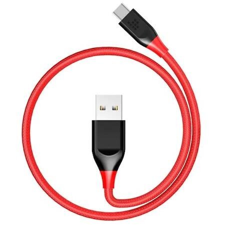 Xiaomi - Xiaomi Örgülü USB Type C Kablo Kırmızı (100cm)